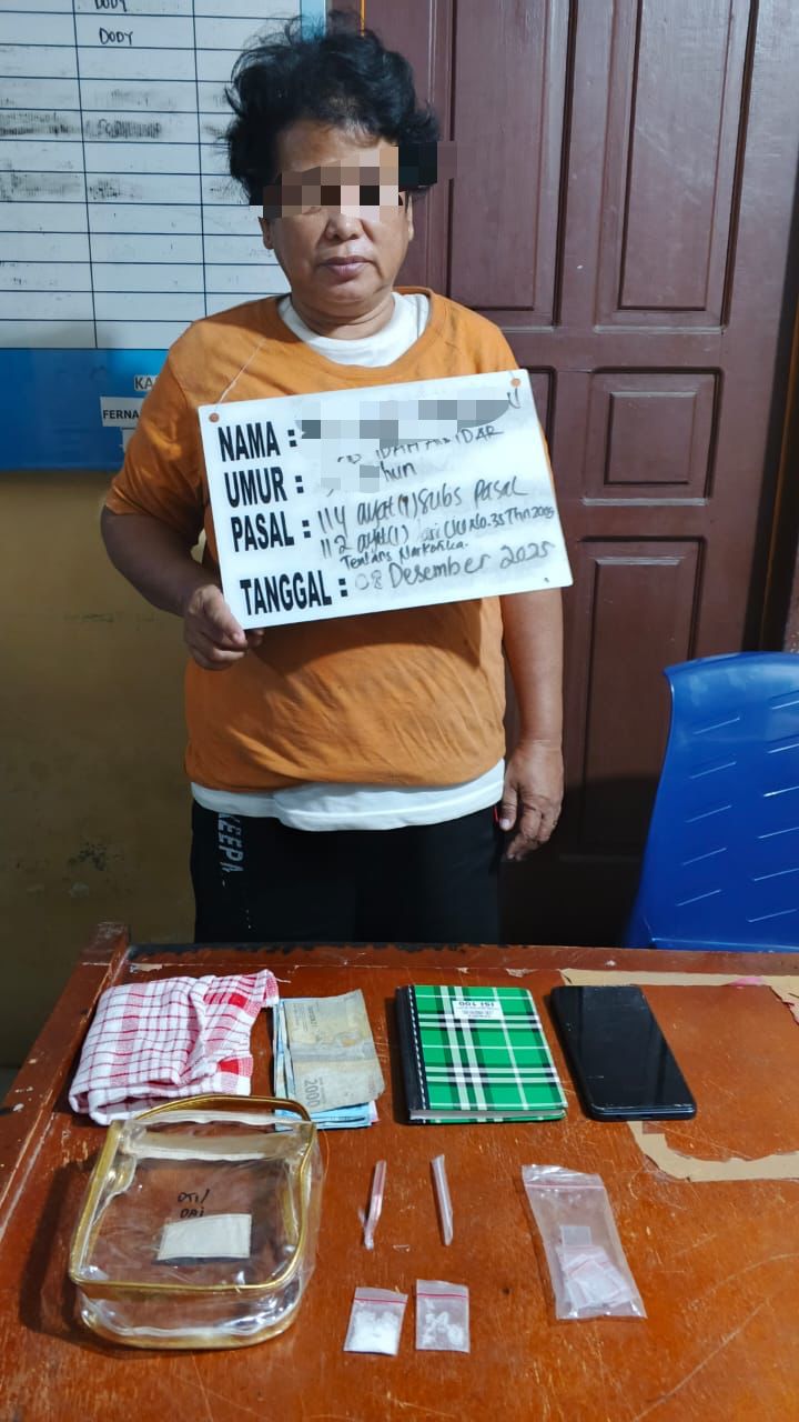 Polsek Panai Tengah Amankan Pengedar Sabu, Barang Bukti 1,7 Gram Ikut Disita
