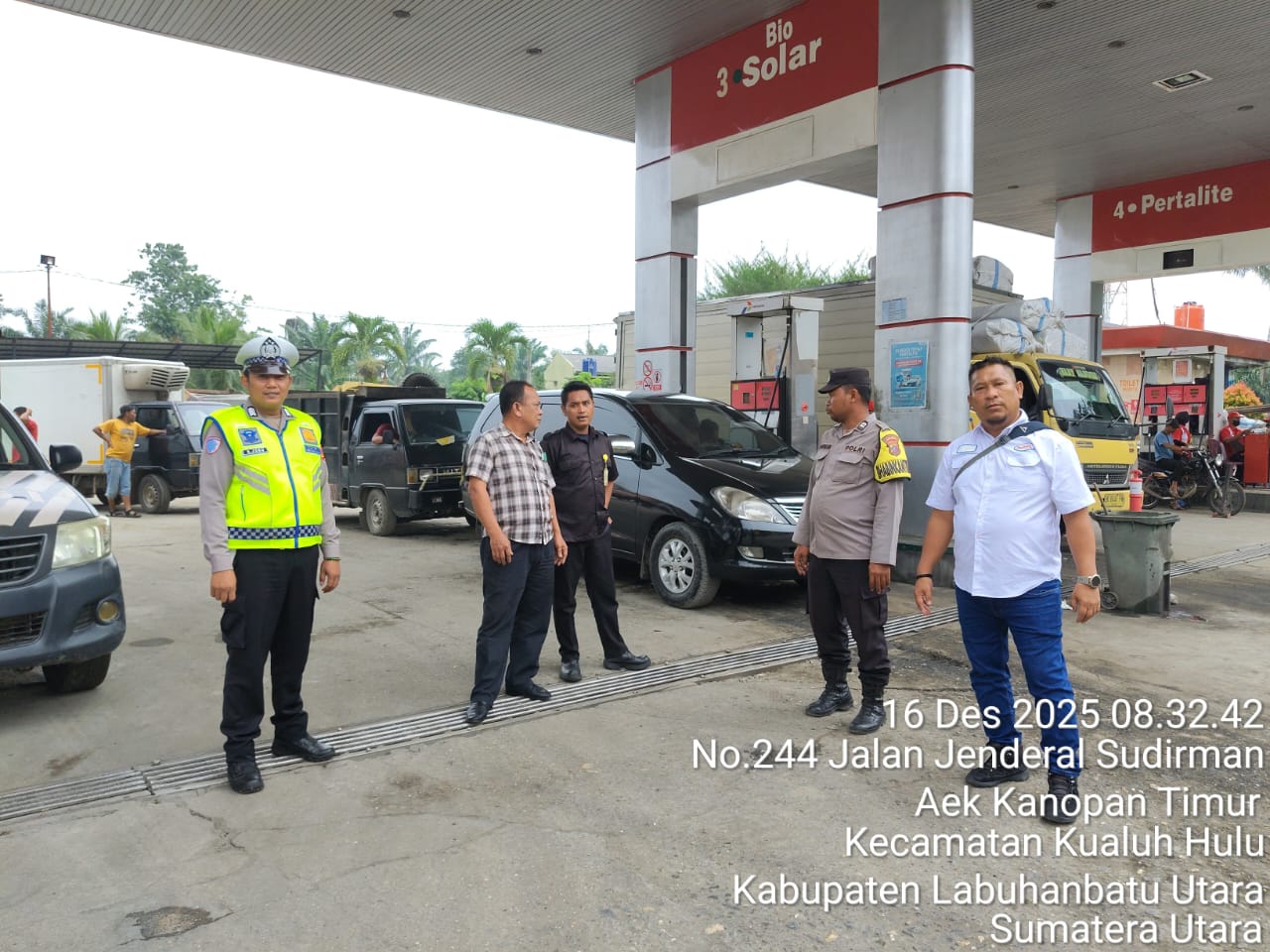 Polsek Kualuh Hulu Lakukan Monitoring dan Pengamanan SPBU, Pastikan Stok BBM Aman